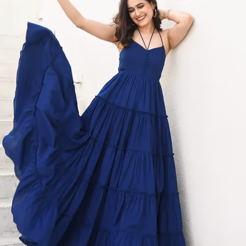 Admiral Cotton Backless Dress
